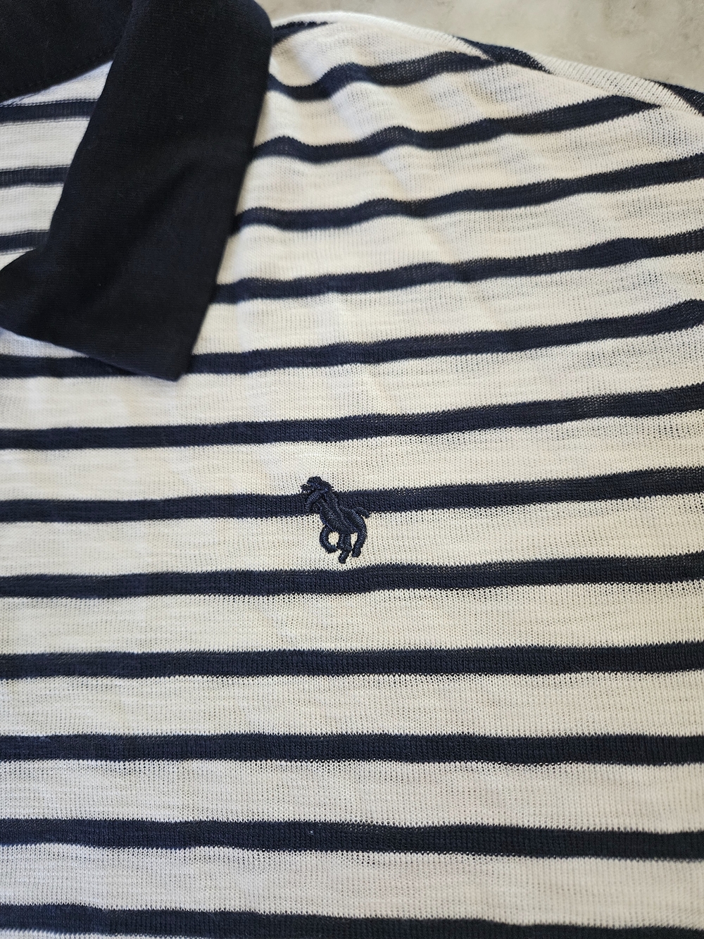 Polo Ralph Lauren Navy & White Striped Top Blouse Sz X-Large XL (No Label)